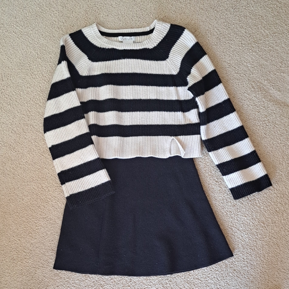 Striped Black and White Kids Dress